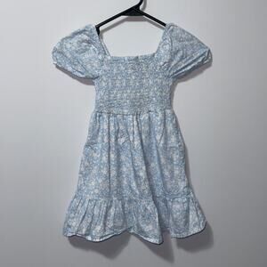 Freestyle Revolution Girls Blue Floral Smocked Dress - Size 6